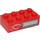 LEGO rouge Brique 2 x 4 avec Coffee Cup et Argent Panneau Autocollant (3001)