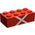LEGO rouge Brique 2 x 4 avec &quot;X&quot; (3001)