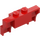 LEGO Röd Kloss 2 x 4 x 0.7 med Främre Knoppar och tjocka sidobågar (14520 / 52038)