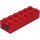 LEGO rouge Brique 2 x 6 avec Noir Vents (Both Sides) Autocollant (2456)