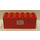 LEGO Red Brick 2 x 6 x 2 Weight with White &#039;DB&#039; Sticker with Split Bottom