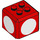 LEGO rot Backstein 3 x 3 x 2 Cube mit 2 x 2 Bolzen auf oben mit Weiß Circles (69085 / 102207)