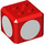 LEGO rot Backstein 3 x 3 x 2 Cube mit 2 x 2 Bolzen auf oben mit Weiß Circles (69085 / 102207)