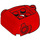 LEGO Rood Steen 4 x 4 x 1.3 Rond met Verzonken noppen en Pin Gaten (84866)