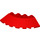 LEGO rouge Brique 6 x 6 Rond (25°) Coin (95188)