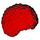 LEGO Rood Bushy Bubbel Style Haar (86385 / 87995)
