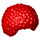 LEGO Red Bushy Bubble Style Hair (86385 / 87995)