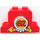 LEGO Red Car Grille with 62 and Yellow Arrows Sticker