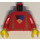 LEGO Rood Kasteel Torso met Vest en Tri-Colored Schild (973)