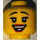 LEGO Red Cheerleader Head (Safety Stud) (3626 / 10776)