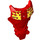 LEGO rouge Chest 2012 avec Jaune Flames (73711 / 98569)