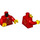 LEGO Rood Chinese Jasje Torso met Golden Diamant met Vier Circles Decoratie (973 / 76382)