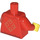 LEGO Red Chinese Jacket Torso with Golden Diamond with Four Circles Decoration (973 / 76382)