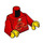 LEGO Rood Chinese Jacket Torso met Golden Diamant met Vier Circles Decoratie (973 / 76382)