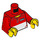 LEGO Red City Square Pizza Delivery Guy Minifig Torso (973 / 76382)