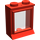 LEGO rouge Classic Fenêtre 1 x 2 x 2 avec verre fixe, lèvre allongée et goujons solides