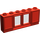 LEGO Red Classic Window 1 x 6 x 2 with 2 Panes and Shutters Short Lip