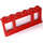 LEGO Rood Classic Venster 1 x 6 x 2 met Verlengde lip en met glas (645)