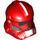 LEGO Red Clone Trooper Helmet with Holes with White Stripe (11217 / 104260)