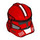 LEGO Rojo Clone Trooper Casco con Agujeros con Blanco Raya (11217 / 104260)