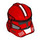 LEGO Red Clone Trooper Helmet with Holes with White Stripe (11217 / 104260)