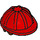 LEGO rot Konstruktion Helm mit Reddish Brown Haar (16175)