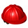 LEGO rot Konstruktion Helm mit Reddish Brown Haar (16175)