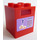 LEGO Red Container 2 x 2 x 2 with Keyboard, coins and arrow Sticker with Recessed Studs (4345)