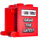 LEGO Red Container 2 x 2 x 2 with ‘LAW TIMES’ and ‘GRAB THE LATEST’ Sticker with Recessed Studs (4345)