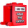 LEGO rot Container 2 x 2 x 2 mit ‘LAW TIMES’ und ‘GRAB THE LATEST’ Aufkleber mit versenkten Bolzen (4345)