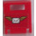 LEGO Red Container Box 2 x 2 x 2 Door with Slot with Winged Envelope Sticker (4346)