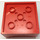 LEGO Red Container Box 4 x 4 x 2 with Hollowed-Out Semi-Circle (4461)