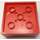 LEGO Rojo Contenedor Caja 4 x 4 x 2 con Hollowed-Out Semi-Círculo (4461)