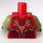 LEGO Rood Cragger met Pantser Minifiguur Torso (973 / 76382)