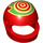 LEGO Red Crash Helmet with Bullseye (2446 / 62687)