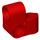 LEGO rot Kreuz Block Gebogen 90 Grad mit Drei Nadellöcher (44809)