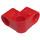LEGO rot Kreuz Block Gebogen 90 Grad mit Drei Nadellöcher (44809)