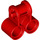 LEGO rot Kreuz Block mit Zwei Nadellöcher (32291 / 42163)
