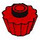 LEGO Rojo Cupcake Liner con la parte superior plana (79743)