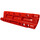 LEGO Rood Gebogen Paneel 11 x 3 met 10 Pin Gaten (11954)