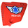 LEGO rouge Incurvé Panneau 14 Droite avec Rescue logo Autocollant (64680)
