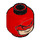 LEGO Red Daredevil Minifigure Head (Recessed Solid Stud) (3626 / 77243)