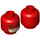 LEGO Red Daredevil Minifigure Head (Recessed Solid Stud) (3626 / 77243)