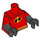 LEGO Rot Dash Minifigur Torso (973 / 16360)