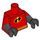 LEGO Rood Dash Minifig Torso (973 / 16360)