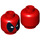 LEGO Red Deadpool Head (Safety Stud) (3626 / 10347)