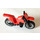 LEGO Red Dirt Bike with Black Chassis and Medium Stone Gray Wheels