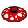 LEGO Rosso Dish 2 x 2 con Mushroom (4740 / 93051)