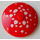 LEGO rouge Dish 4 x 4 avec Mushroom (Stud solide) (3960 / 44654)