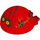 LEGO rouge Dome 6 x 6 x 3 avec Charnière Stubs avec Globlin avec Jaune et Orange Yeux (24331 / 50747)